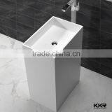 Sanitary Ware Square Pedestal Wash Basins for Bathrooms Wash Sink thumbnail-1