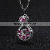 Perfume Bottle Pendant Crystal Cubic Zirconia Setting Silver Wholesale Pendant Bulk Sale thumbnail-5