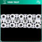 White Polyester Lace Rhodium Flat 17MM Metal Grommet Eyelet Trimming thumbnail-6