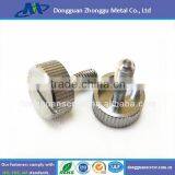 m4 Stainless Steel Slot Drive Knurled Thumb Screw, Straight Knurling Captive Screws thumbnail-1