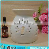 2015 Ceramic Material White Color Flower Hole Unglazed Ceramic Oil Burner thumbnail-5