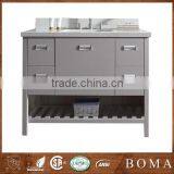 Free Standing Elegant Gray Paint Color Single Sink Modern Bathroom Vanity thumbnail-1