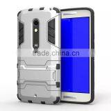 2 In 1 Hot Selling Iron-Bear Stand Rugged Hybrid Protective Case for Moto X Play thumbnail-4