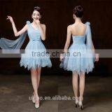 Pink Champagne Violet White Sky Blue Purple Chiffon Wedding Bridesmaid Dress Patterns Short Prom Gowns Party Princess Ball Dress thumbnail-5