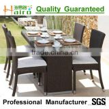 Aluminum and PE plastic dining table and chair 2015