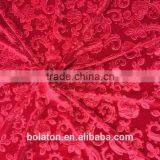 Red Flower 3D Emboss Velvet for Winter Loose Dress/for Evening Dress