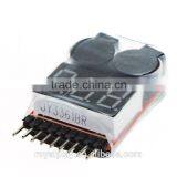 2-in-1 1~8S Lipo Battery Voltage Tester & Low Voltage Buzzer Alarm for DIY Drone thumbnail-5