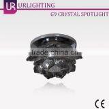 G9 Clear Lotus Crystal Down Lights /Spotlight With Chrome Base thumbnail-3