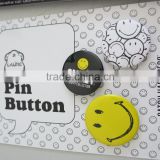 cheap smile face tinplate button badge for promotion