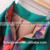 Modern Women Pattern Midi Length Skirt Floral Printed A Line Knee Length Skirt PH-9218 thumbnail-6