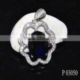 New Arrival Emerald Pendant Brass Silver Jewelry/custom Big Stone Pendant Design thumbnail-6