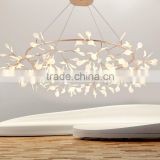 New glowworm design stainless steel pendant lights with acrylic shade LED pendant lamp for coffee bar and restaurant