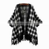 2016 cheap fashion 100% acrylic customize knit shawl