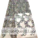 2016 Fashion African Lace Fabrics / French Tulle Lace Embroidered Nigeria Laces With Sequins/nigeria Laces thumbnail-4