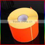 Custom Orange Fluorescent Adhesive Label Sticker in Roll thumbnail-2