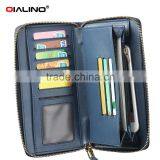 QIALINO RFID Blocking Wallet Luxury Ostrich Leather Brand Wallet Handbag thumbnail-5