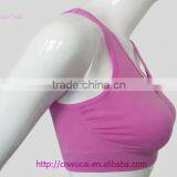 Seamless Sports Bra Yoga Bra With no Pads Pink thumbnail-2