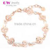 14K Rose Gold Platerd Jewelry 925 Sterling SIlver Flower Bracelets