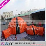 SGS commercial giant potable orange customized inflatable dome event tent