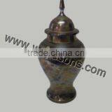Unique Brass Metal Solid Urns Cremation Urns | Decorative Urns | Funeral Urns thumbnail-1