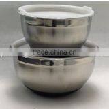 Full Size Stainless Steel Salad Bowl With Plastic Lid thumbnail-1