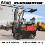 750kg 48V 140Ah Mini Electric Forklift for Sale thumbnail-1