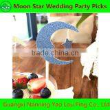 Party Supplies Gold /blue Moon and Star Insert Cards Cake For Home Garden Wedding Party Lovely Gift Decoration thumbnail-2