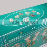 Vintage Wood Carved Buffet Cabinets With Hand Painted,Exquisite Seasell Mosaic Sideboard, Classical Cupboard For Home Decoration thumbnail-3