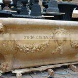 Yellow Marble Freestanding Bathroom Tub thumbnail-1