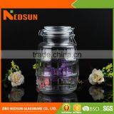 Wholesale Sealable Jam Customized Storage Glass Jar With Clip Lid thumbnail-1