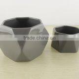 China Cheap Custom Glazed Polyhedral Prismatic Ceramic Flower Pot thumbnail-6