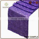 Exotic Fashionable Quilted Shinny Grossy Sequin Chervon Ruched Square Table Runner thumbnail-3