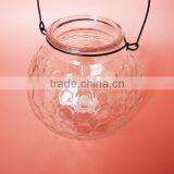 Transparent Pumpkin Shape Glass Candle Jar With Metal Holder thumbnail-3