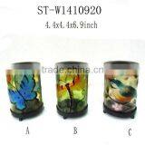 Stained Iron&glass Candlestick thumbnail-1