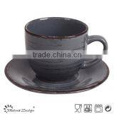 8oz Ceramic Tea Cup and Saucer thumbnail-3
