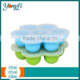 BPA Free Flexible Freezer Tray With Lid Set Portable Silicone Baby Ice Food Storage Box Containers thumbnail-1