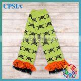 Hot Sale Hallowmas Black Human Skeleton Pattern Children Leg Warmer and Orange Lace Macrame Baby Leg Warmer Wholesale thumbnail-1