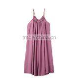 Latest Childern Lilac Gathered Neckline Colorful Beads Kids Beautiful Model Frock Neck Design Dresses HSd5107 thumbnail-6