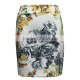 Summer/casual Wear Flower Print Tight Fit Hot Tub Skirt for Women thumbnail-3