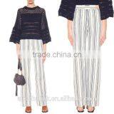 OEM Service New Style Woman Fashion Stripe Linen Trousers thumbnail-6