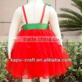 Red Baby Dress Designs With Rose Flower thumbnail-1