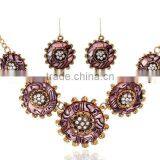 Wholesale Flower Rhinestone Jewelry Sets Earring and Necklace Sets Women Jewelry Set thumbnail-1