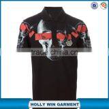 Mens Skull 3D Printed Polo Shirts Customized Logo in Modern Design thumbnail-1