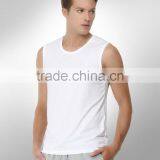 Lastest Breathable Men Wholesale Plain White Tank Tops thumbnail-2