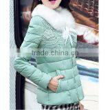 2015 New Fashion Lady Ourtdoor Thin Lace Padded Jacket With Fur Collar thumbnail-4