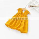 S33547W Fashion Girl Clothes Ruffles Baby Dress Cotton Sleeveless Children Dress thumbnail-5