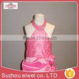 Sleeveless Pink Halter Flower Girl Dress for 9 Years Girl thumbnail-3