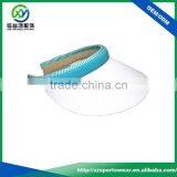 OEM Custom Brand Sport Caps , Cotton White With Blue Golf Visor thumbnail-1