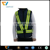 black high visibility reflective safety vest