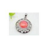 Silver Plating and Rhodium Plating Cubic Zircon Semi Precious Stone Pendant thumbnail-1